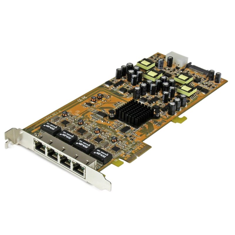 StarTech.com 4x RJ‑45 Gigabit Ethernet ‑verkkokortti, PCIe x4, PoE+/PSE