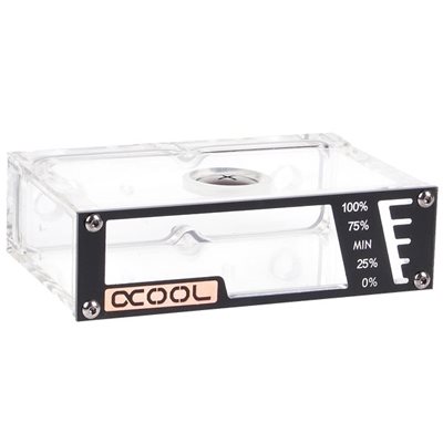 Alphacool 5,25" asemapaikkasäiliö, kirkas plexi, musta maski