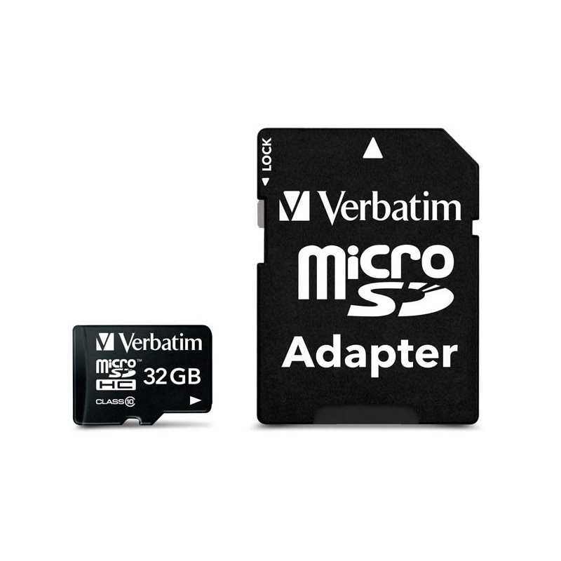 Verbatim MicroSDHC, 32GB,  Class 10, mukana sovitin
