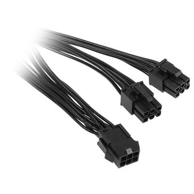 Kolink 6-pin PCIe -> 2 x 6-pin PCIe -adapterikaapeli, 15cm, musta