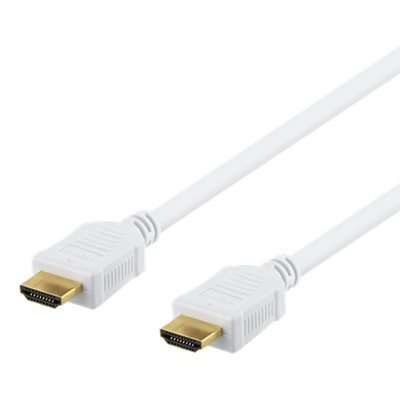 Deltaco 2.0 HDMI -näyttökaapeli, 1,5m, valkoinen