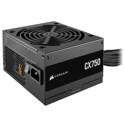 Corsair 750W CX Series CX750, ATX-virtalähde, 80 Plus Bronze, musta