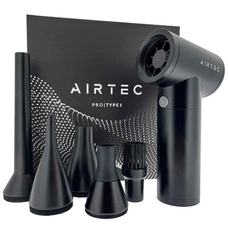 IT Dusters AirTec Pro Type 1, akkukäyttöinen ilmapuhdistuslaite, musta