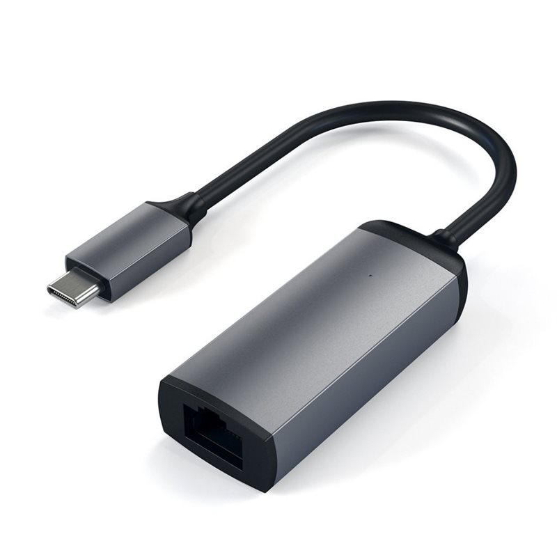 Satechi USB-C -> Gigabit Ethernet -sovitinkaapeli, Avaruusharmaa