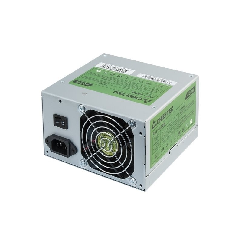 Chieftec 400W PSF-400B, ATX-virtalähde, harmaa, Bulk