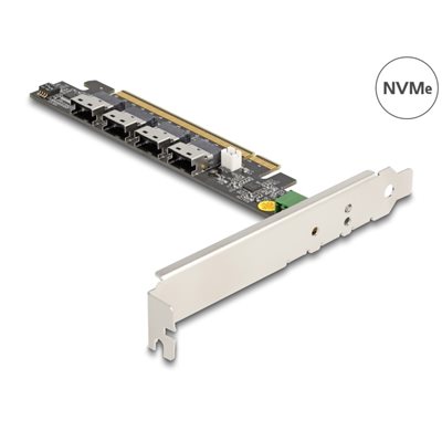 DeLock SFF-8654 4i NVMe Bifurcation x4,  PCIe x16 -lisäkortti