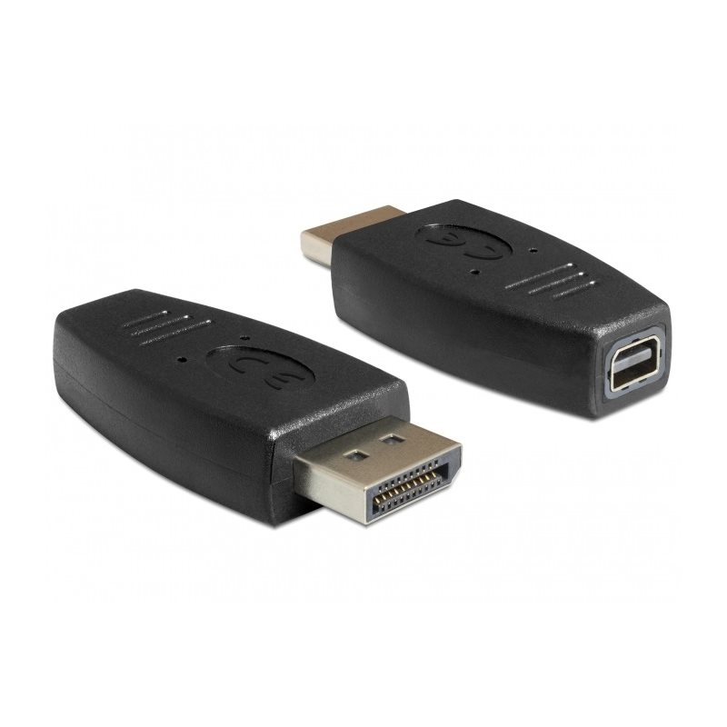 DeLock DisplayPort uros -> Mini DisplayPort naaras -adapteri, musta