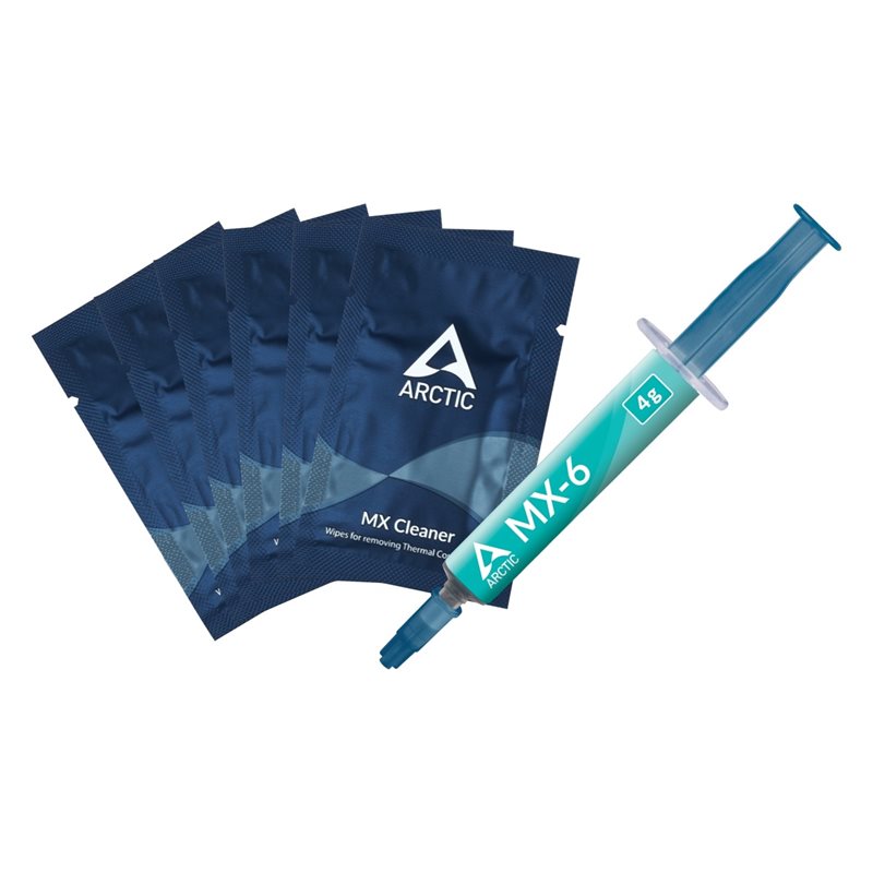 ARCTIC (Outlet) MX-6 -lämpötahna, 4g + 6 kpl MX Cleaner -puhdistusliinoja