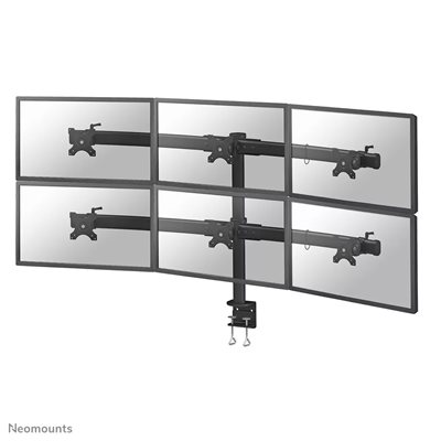 Neomounts 19-27" x6 Monitor Desk Mount, näyttövarsi pöydälle kuudelle näytölle, musta
