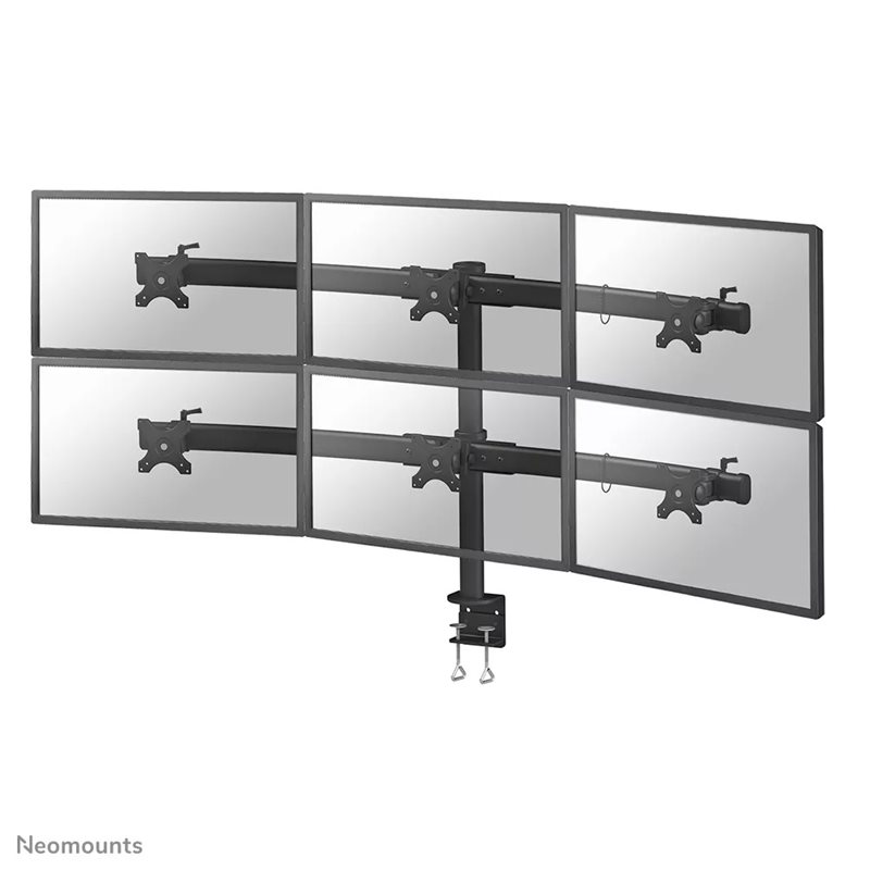 Neomounts by Newstar 19-27" x6 Monitor Desk Mount, näyttövarsi pöydälle kuudelle näytölle, musta