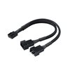 Akasa 4-pin PWM -> 2x 4-pin PWM Y-haaroitin, 15cm, musta