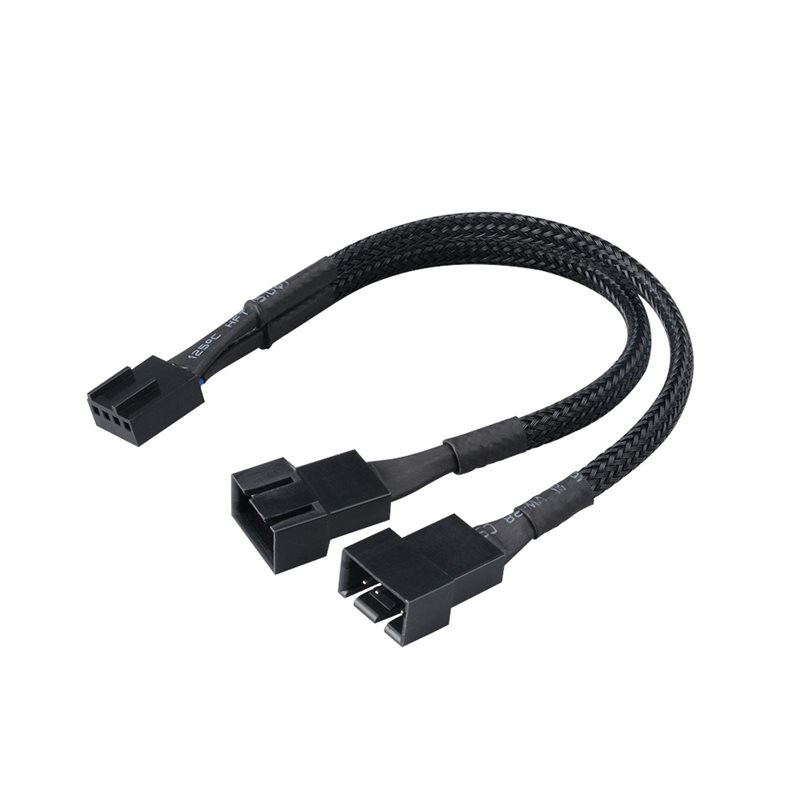 Akasa 4-pin PWM -> 2x 4-pin PWM Y-haaroitin, 15cm, musta