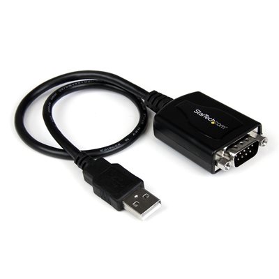 StarTech.com USB-A -> RS-232/DB-9 Serial -adapterikaapeli, 0,3m, musta