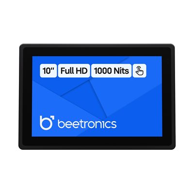 Beetronics 10" Full HD (High Brightness) -kosketusnäyttö, metalli