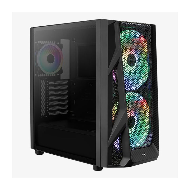 Aerocool (Outlet) AirHawk Duo, ikkunallinen miditornikotelo, musta