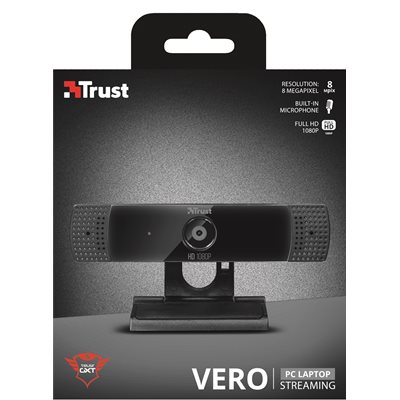 TRUST GXT 1160 VERO Streaming, Full HD -verkkokamera, musta (Tarjous! Norm. 34,90€)