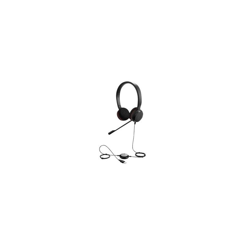 Jabra EVOLVE 20 MS Stereo -kuulokkeet mikrofonilla, USB, musta