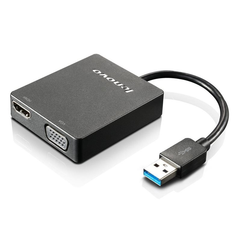 Lenovo Universaali USB 3.0 - VGA/HDMI Adapteri