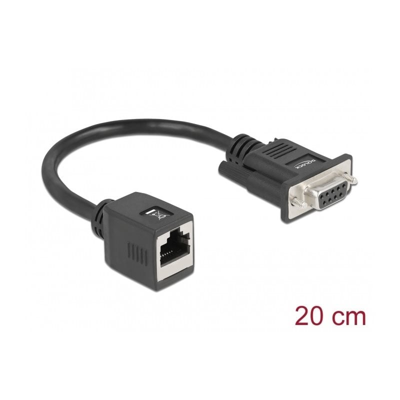 DeLock Serial RS-232/422/485 -sovitin, DB9 naaras -> RJ45-liittimeen