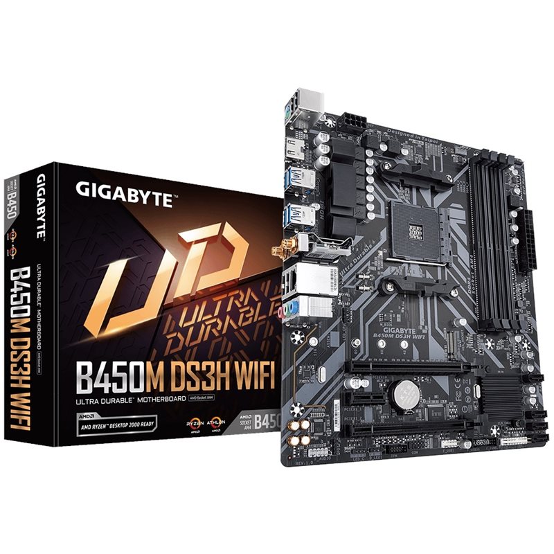 Gigabyte (Outlet) B450M DS3H WIFI, mATX-emolevy