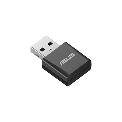 Asus USB-BE92 Nano, Wi-Fi 7 WLAN-sovitin, 802.11be, 1800 Mbps, 2.0 USB-A, musta