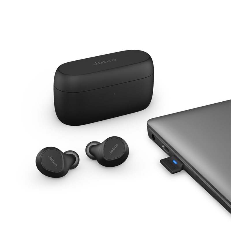 Jabra Evolve2 Buds UC, langaton nappikuulokemikrofoni, USB-A, musta