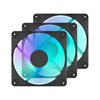 Fractal Design Dynamic 3 RGB, 140mm PWM-laitetuuletinsarja, 3 kpl, musta