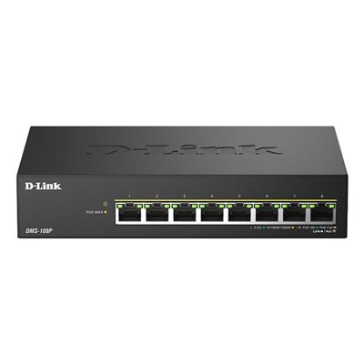 D-Link 8 ports 2.5G/MultiGig PoE Unmanaged Switch, Metal