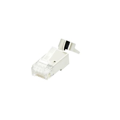 MicroConnect Suojattu FTP Cat7/6 RJ-45-liitin, hopea, 10kpl