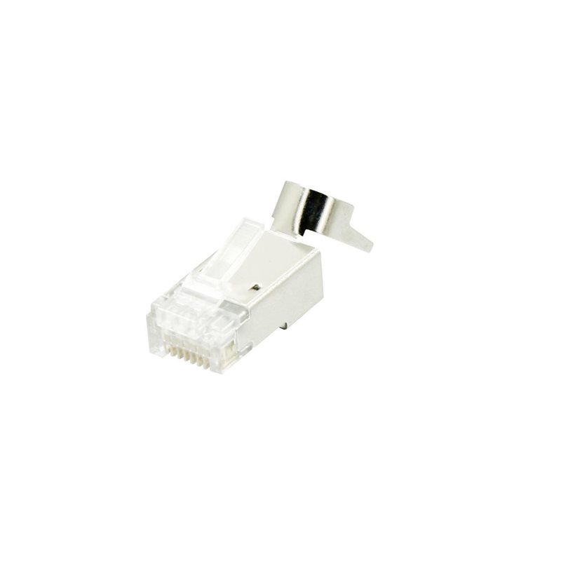 MicroConnect Suojattu FTP Cat7/6 RJ-45-liitin, hopea, 10kpl