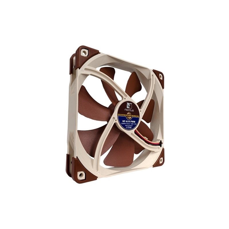 Noctua 140 x 140 x 25mm NF-A14 PWM öljylaakeroitu laitetuuletin 19,2dBA ...