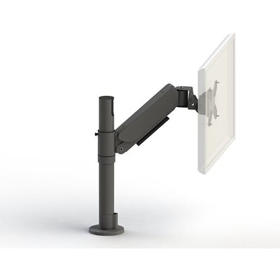SpacePole Height Adjustable Screen Mount, kiinnityspylväs monitorille, 400mm, musta