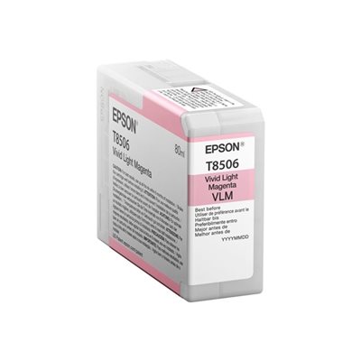 Epson T8506 -mustepatruuna, vaalea Vivid magenta, 80 ml