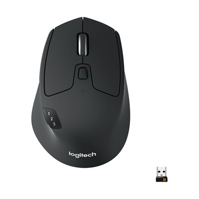 Logitech M720 Triathlon, langaton hiiri usealle laitteelle, musta