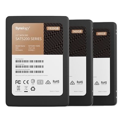 Synology 960GB SAT5200, 2.5" SSD-levy, SATA III, 530/500 MB/s