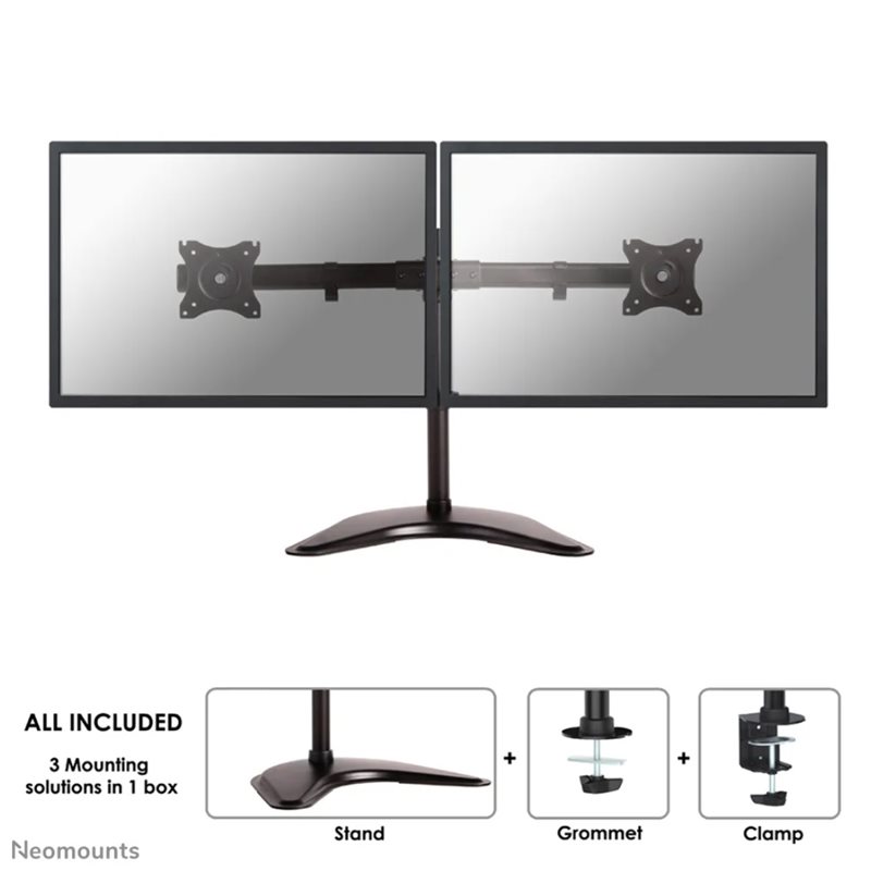 Neomounts by Newstar NM-D335DBLACK Select monitor desk mount, pöytäteline kahdelle monitorille, musta