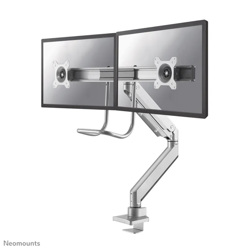 Neomounts by Newstar 10-32" x2 Select monitor desk mount, -pöytäteline kahdelle näytölle, hopea