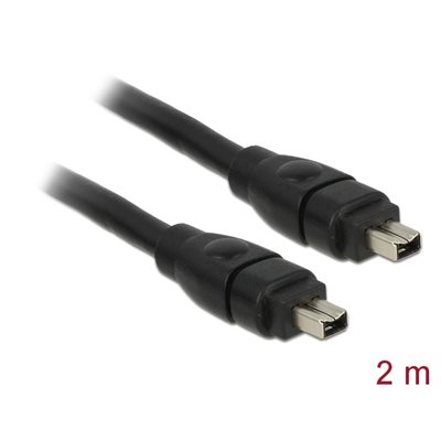 DeLock FireWire 4-pin -kaapeli,  2m, musta