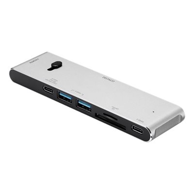 Deltaco USB-C Macbook Pro 7-in-1 -telakka, hopea