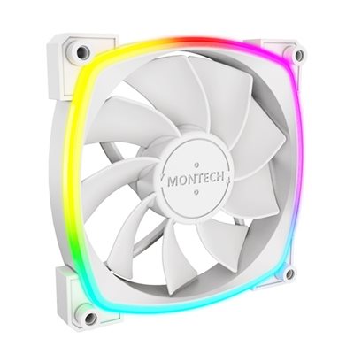 Montech RX120 PWM, 120mm ARGB-valaistu PWM-laitetuuletin, valkoinen