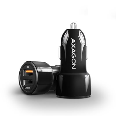 AXAGON 31,5W autolaturi, 2x USB-A, QC3.0, musta