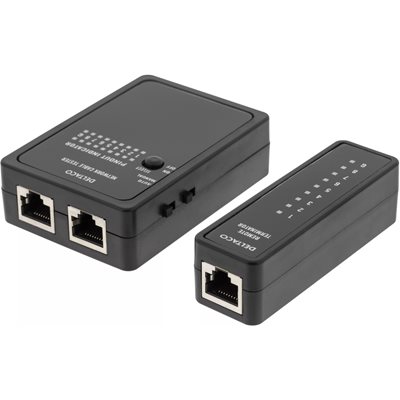 Deltaco Kaapelintestaaja RJ-45/RJ-12/RJ-11 & BNC, 2 osainen, musta