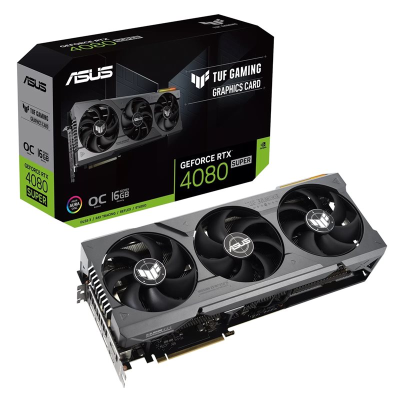 Asus GeForce RTX 4080 SUPER TUF Gaming - OC Edition -näytönohjain, 16GB GDDR6X
