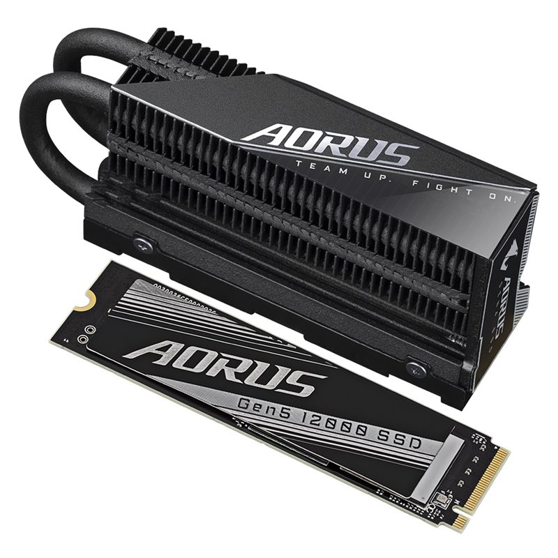 Gigabyte 1TB AORUS Gen5 12000 SSD, PCIe 5.0 x4, NVMe 2.0, M.2 2280, 11 700/9500 MB/s