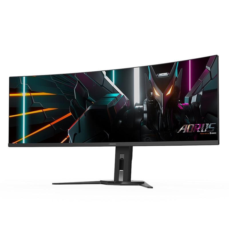 Gigabyte 49" AORUS CO49DQ, kaareva 144Hz DQHD-pelimonitori, musta