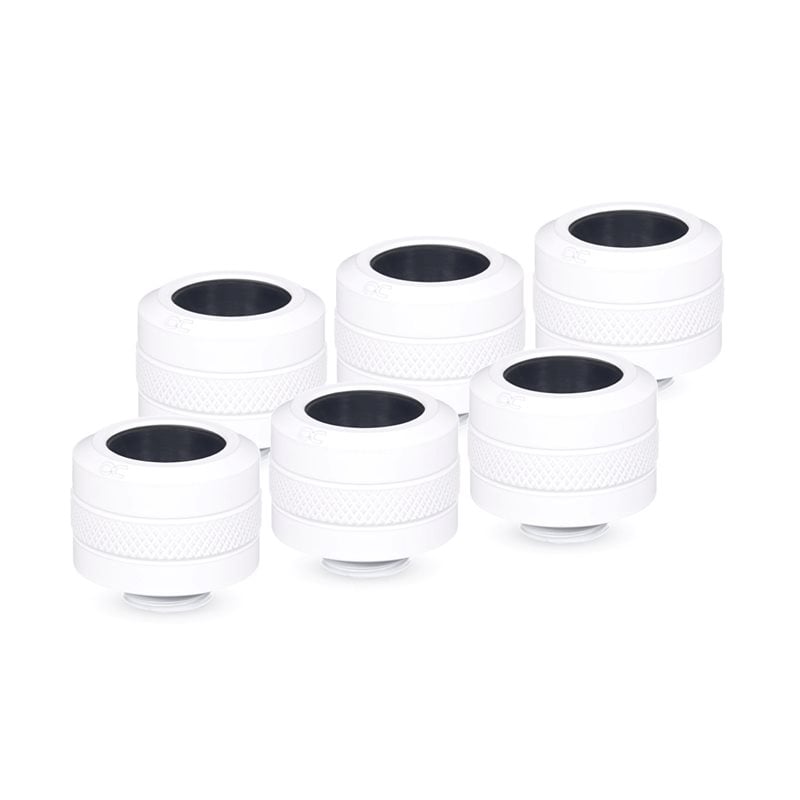 Alphacool Eiszapfen PRO 16mm HardTube Fitting G1/4 - White -putkiliitinsarja (6-pack)