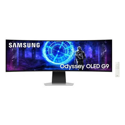 Samsung 49" Odyssey OLED G9 G95SD, 240Hz kaareva pelimonitori, valkoinen/hopea
