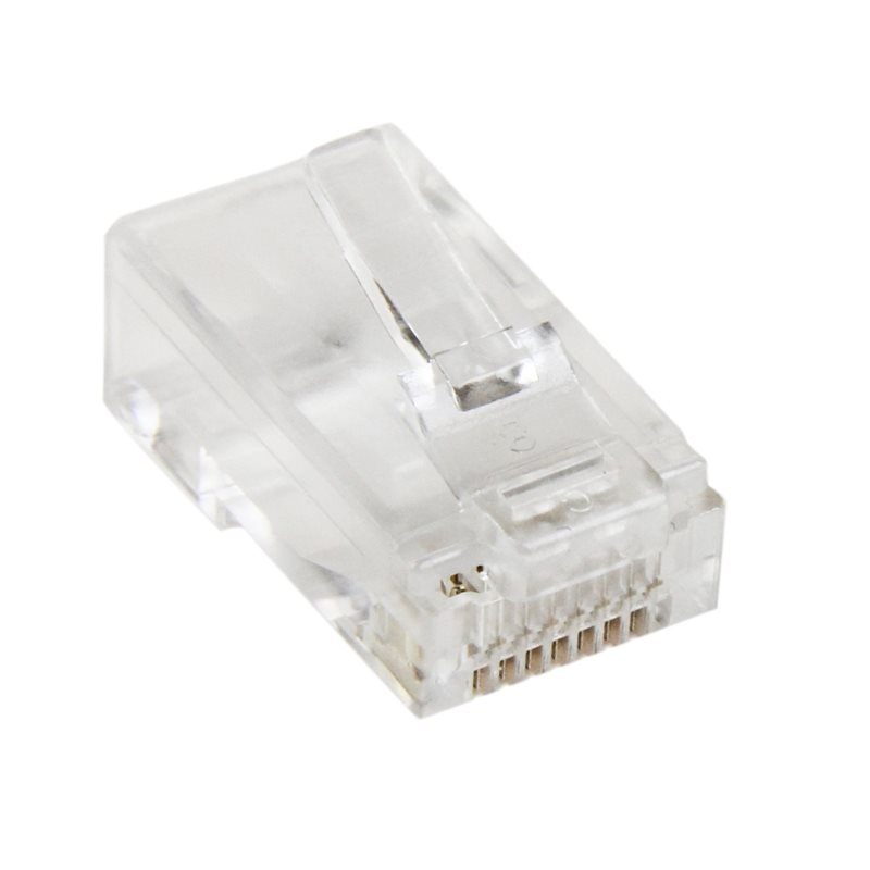 StarTech.com Cat5e RJ-45-liitin monisäikeiselle kaapelille, läpinäkyvä, 50kpl