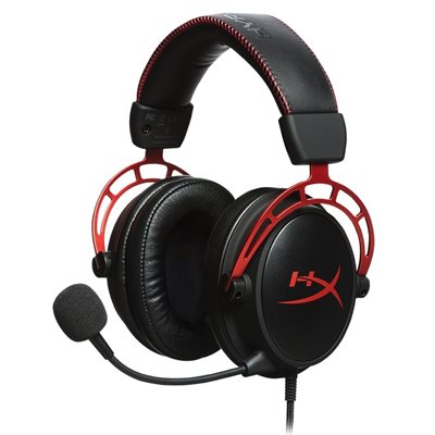 HyperX (Outlet) Cloud Alpha -pelikuulokkeet mikrofonilla, musta / punainen