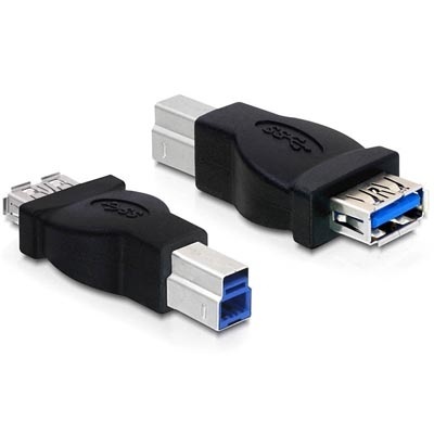 DeLock 3.2 Gen1 USB-A naaras -> USB-B uros -adapteri, musta